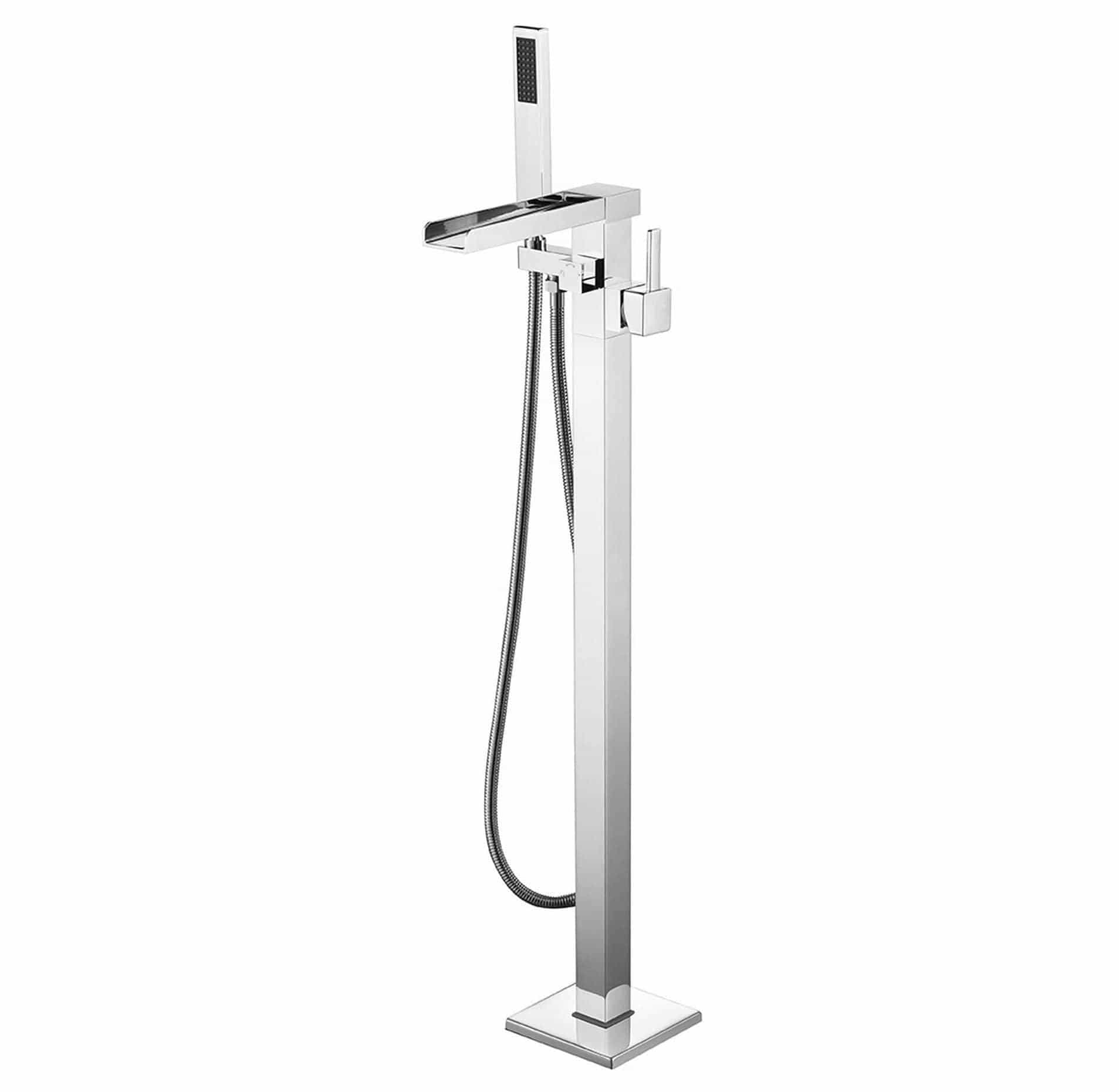 Cascata Free Standing Bathtub Filler/Faucet w/ Handheld Showerwand