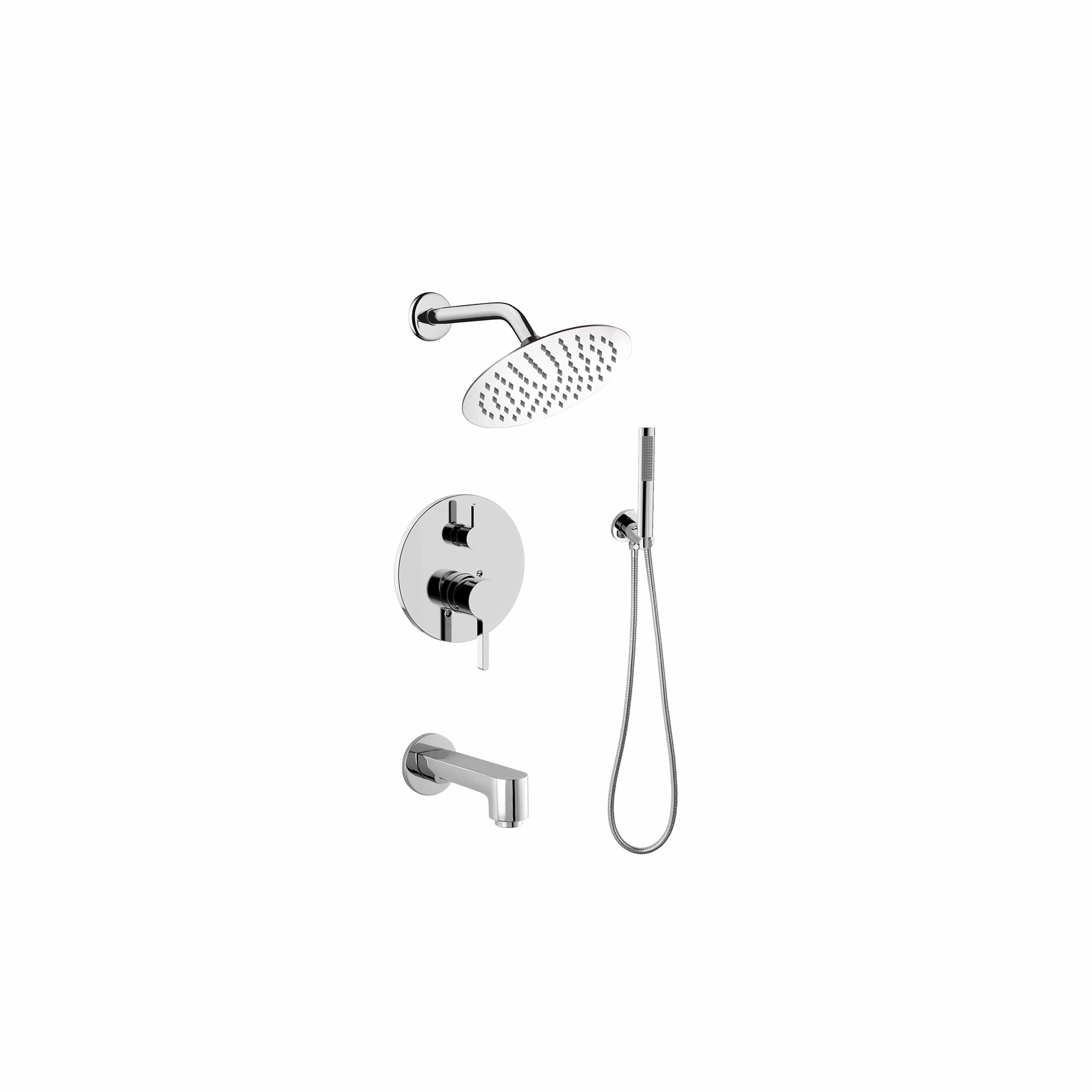 Bell + Modern Shower Shenandoah Stainless Steel Round Shower Set Chrome